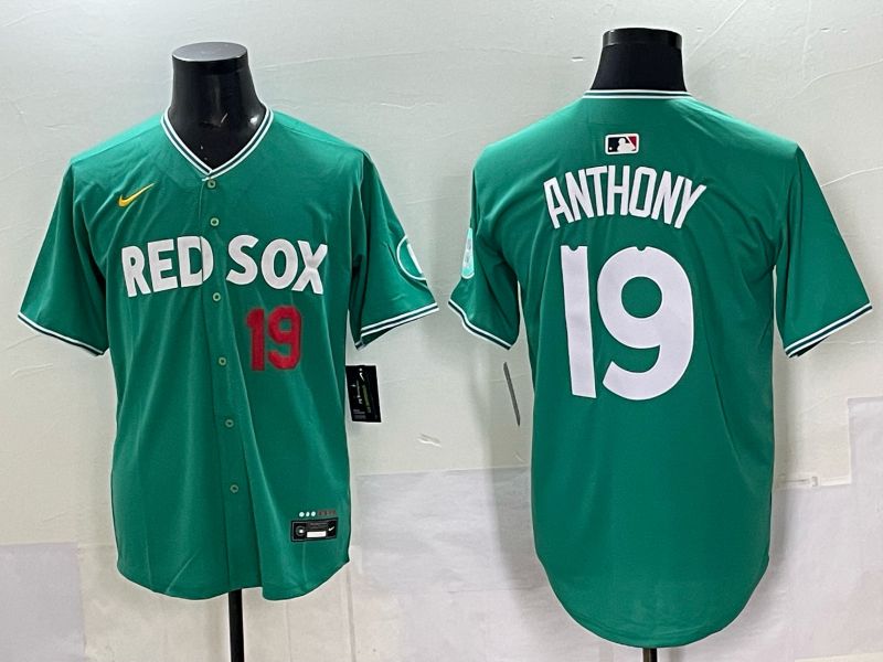 Men 2025 Boston Red Sox #19 Anthony Drak Green Joint Name Nike MLB Jersey 033->boston red sox->MLB Jersey
